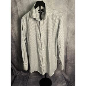 Banana Republic Men’s Slim Fit Dress Shirt L – Light Blue Gingham Check